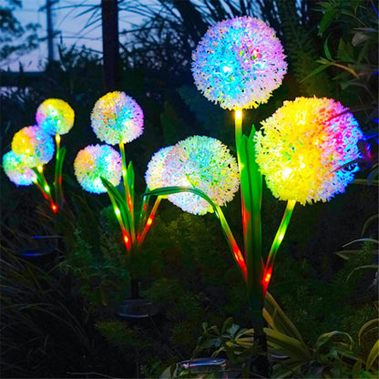 Solar Garden Lights - 3 Pack Dandelion Outdoor Decorative Solar LED Lights-3