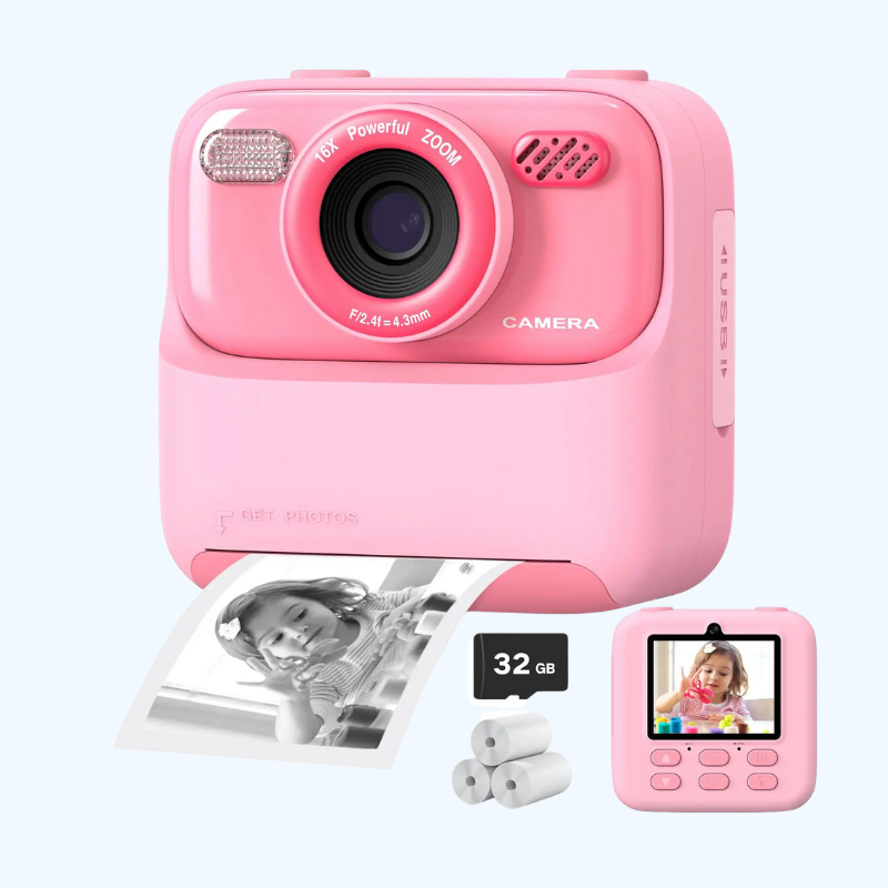 SnapJoy | Colorful Fun Kids Instant Camera with HD Selfie and 32GB Memory 1