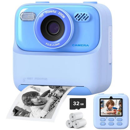 SnapJoy | Colorful Fun Kids Instant Camera with HD Selfie and 32GB Memory 10