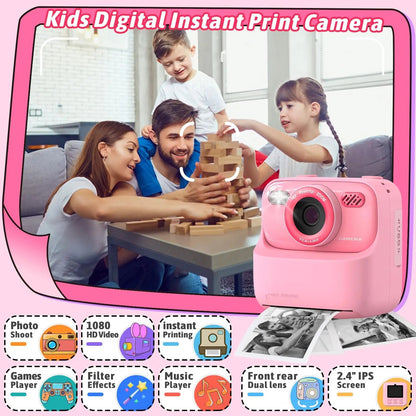 SnapJoy | Colorful Fun Kids Instant Camera with HD Selfie and 32GB Memory 3