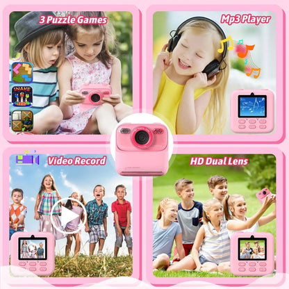 SnapJoy | Colorful Fun Kids Instant Camera with HD Selfie and 32GB Memory 4
