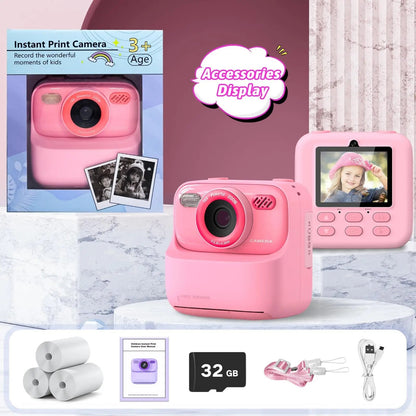 SnapJoy | Colorful Fun Kids Instant Camera with HD Selfie and 32GB Memory 7