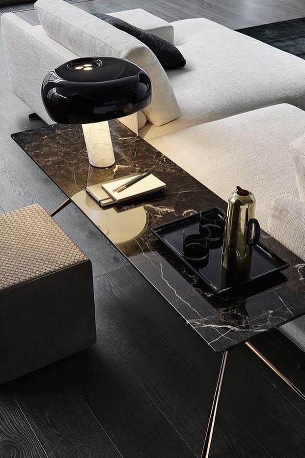 MarbleVista - Lámpara de Mesa Decorativa Estilosa