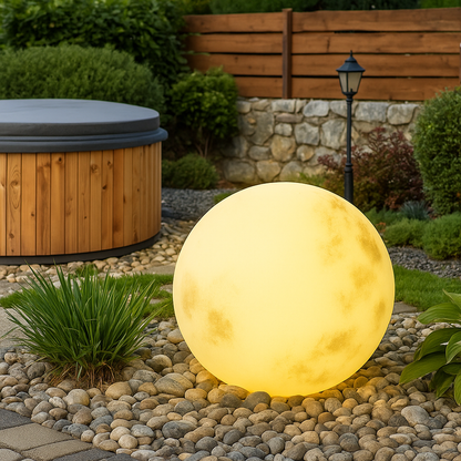 Solar powered garden moon lamp 7