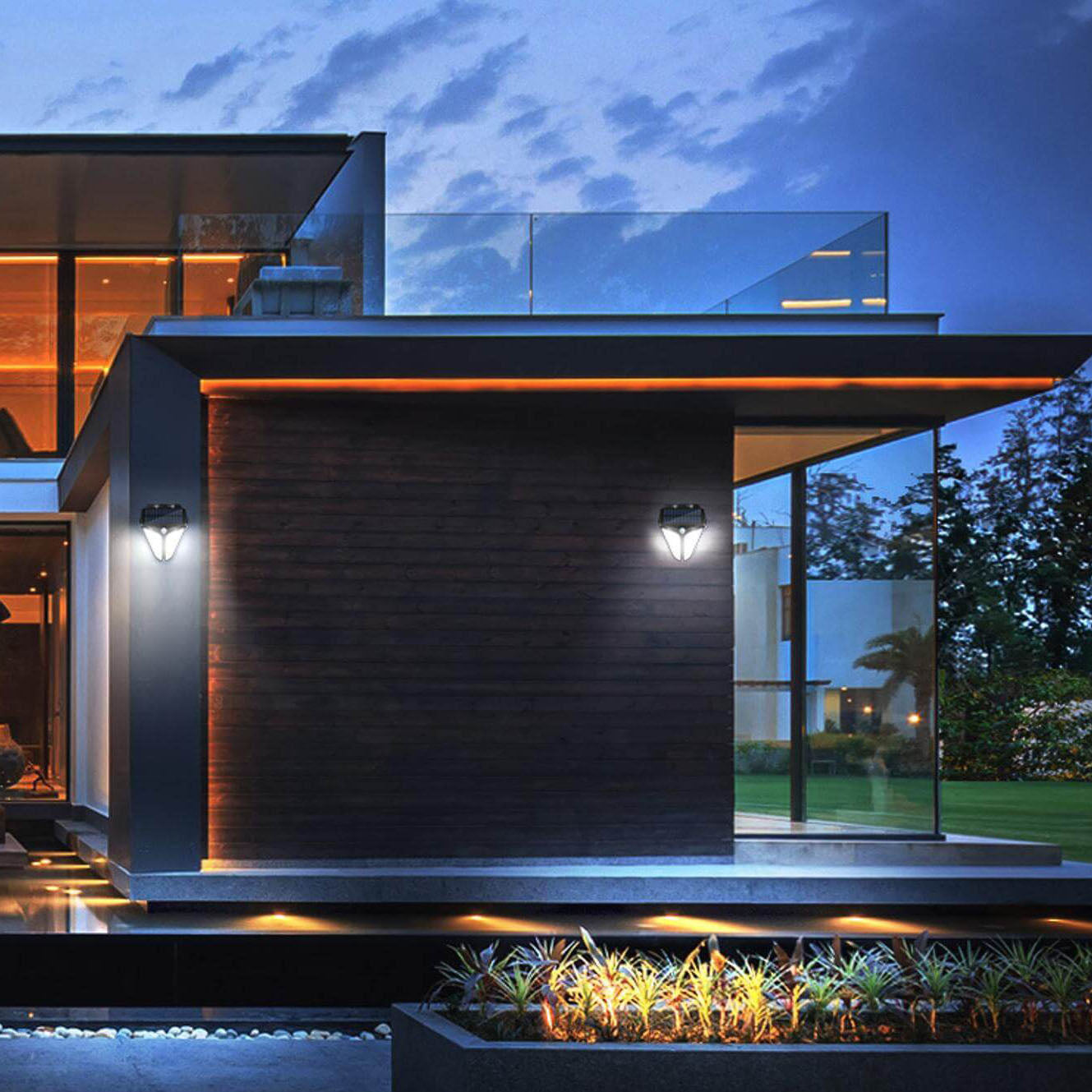 SolaraLight | Modern Solar Wall Lantern with Motion Sensor for Outdoor Use 5