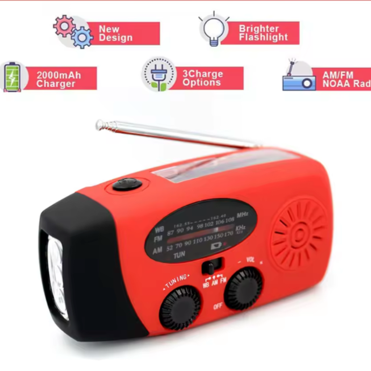 SolaraWave | Versatile Solar Hand Crank Emergency Radio for Outdoor Use 2