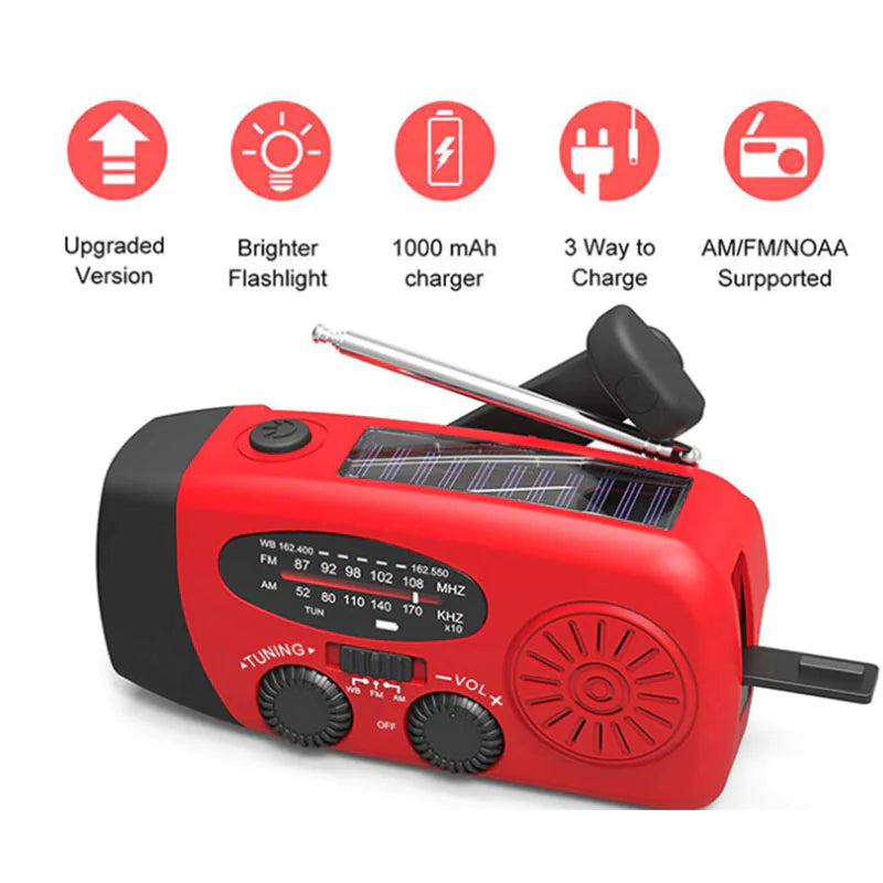 SolaraWave | Versatile Solar Hand Crank Emergency Radio for Outdoor Use 6