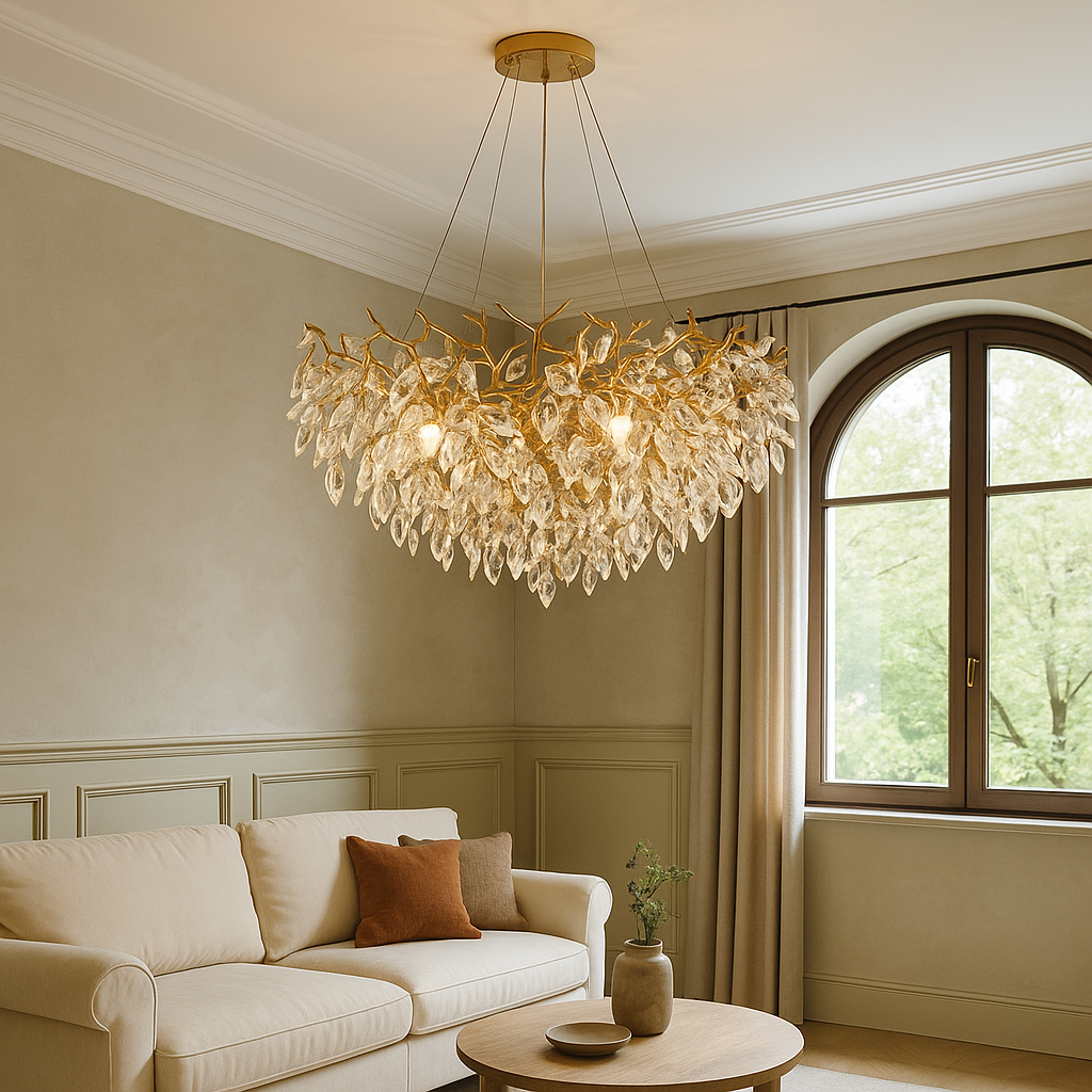 Solenor | Round Crystal Chandelier for Sophisticated Interior 1