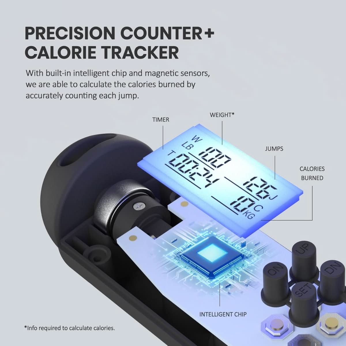 Speedfit – digital skipping rope with calorie counter and goal reminder 4