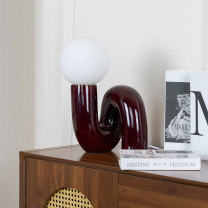 SpiralGlow – Elegant Resin and Glass Table Lamp