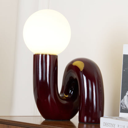 SpiralGlow – Elegant Resin and Glass Table Lamp