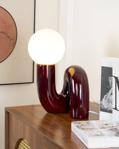 SpiralGlow – Elegant Resin and Glass Table Lamp