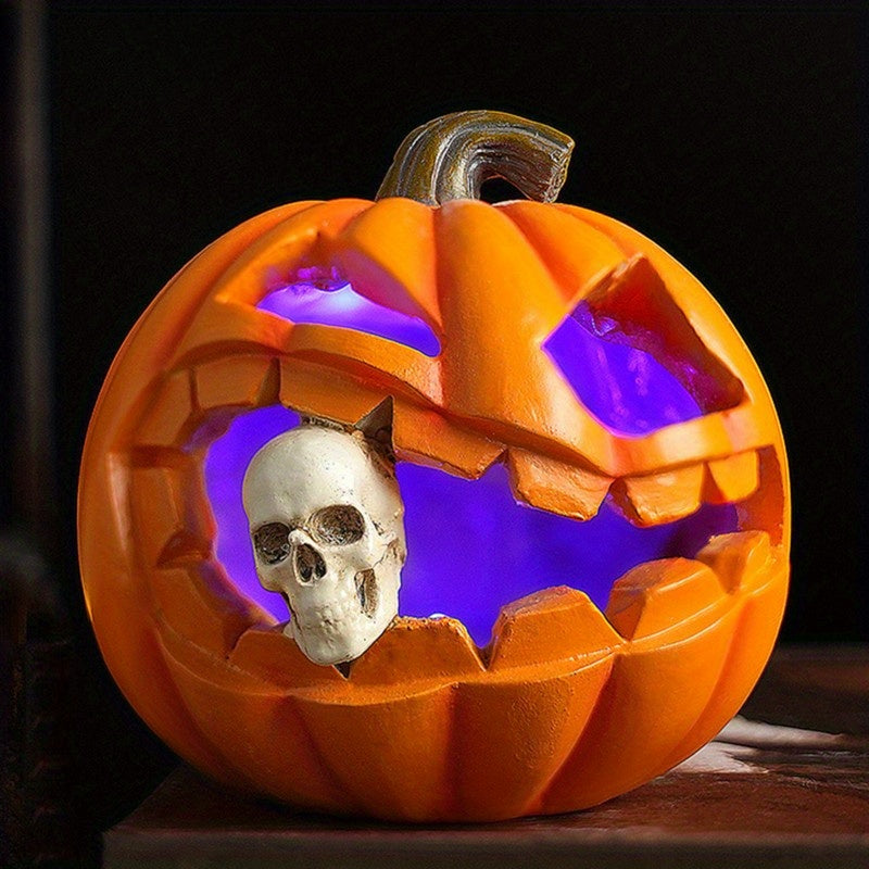 Spooky Realistic Jack O'Lantern Halloween Decoration | Skull Prop 0