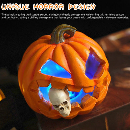 Spooky Realistic Jack O'Lantern Halloween Decoration | Skull Prop 5