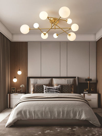 SputnikRadiance - Loftlampe med himmelsk æstetik og blød glød