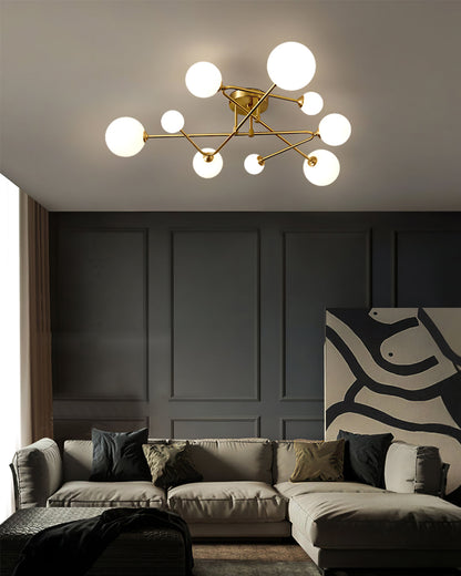 SputnikRadiance - Loftlampe med himmelsk æstetik og blød glød