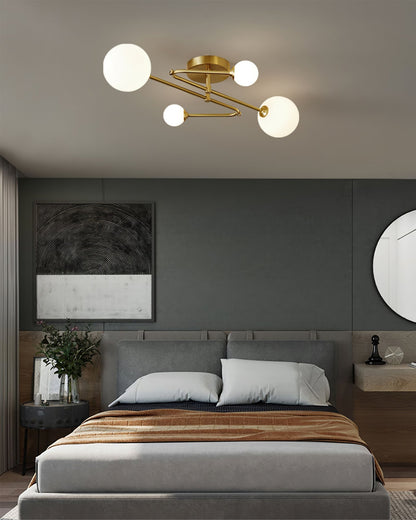 SputnikRadiance - Loftlampe med himmelsk æstetik og blød glød