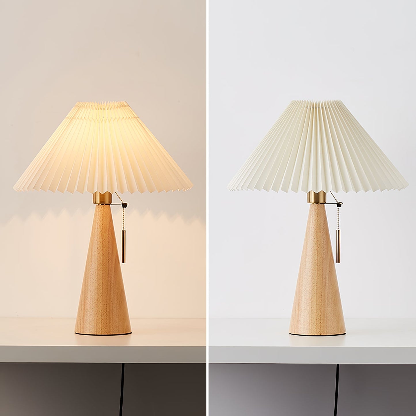AntiqueRadiance – Elegante Lampada da Tavolo in Legno e Metallo