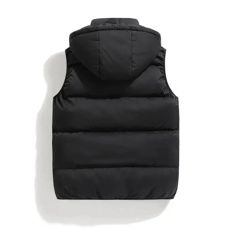 Stylish Sleeveless Winter Jacket with Detachable Hood – Premium Insulation for Cold Weather 2