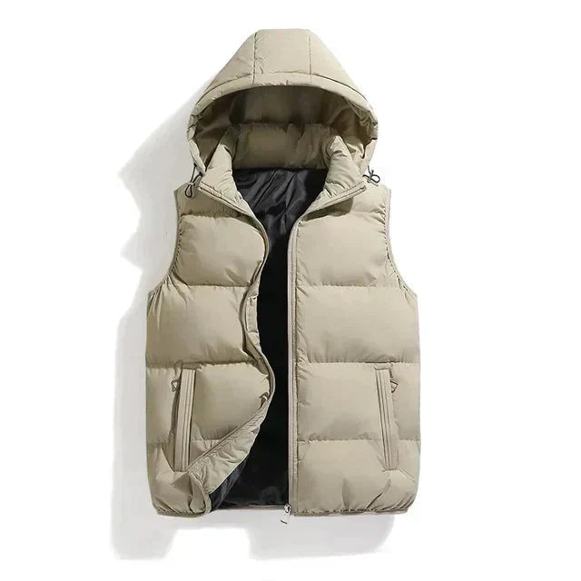 Stylish Sleeveless Winter Jacket with Detachable Hood – Premium Insulation for Cold Weather 5