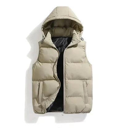 Stylish Sleeveless Winter Jacket with Detachable Hood – Premium Insulation for Cold Weather 5