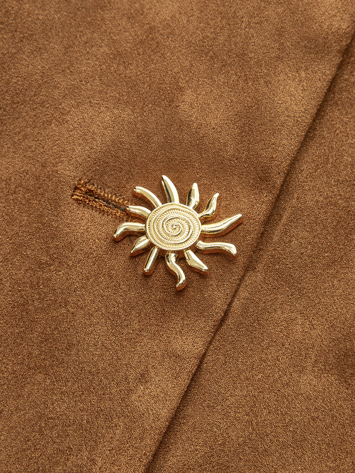 Suede Fitted Metal Button Jacket 7