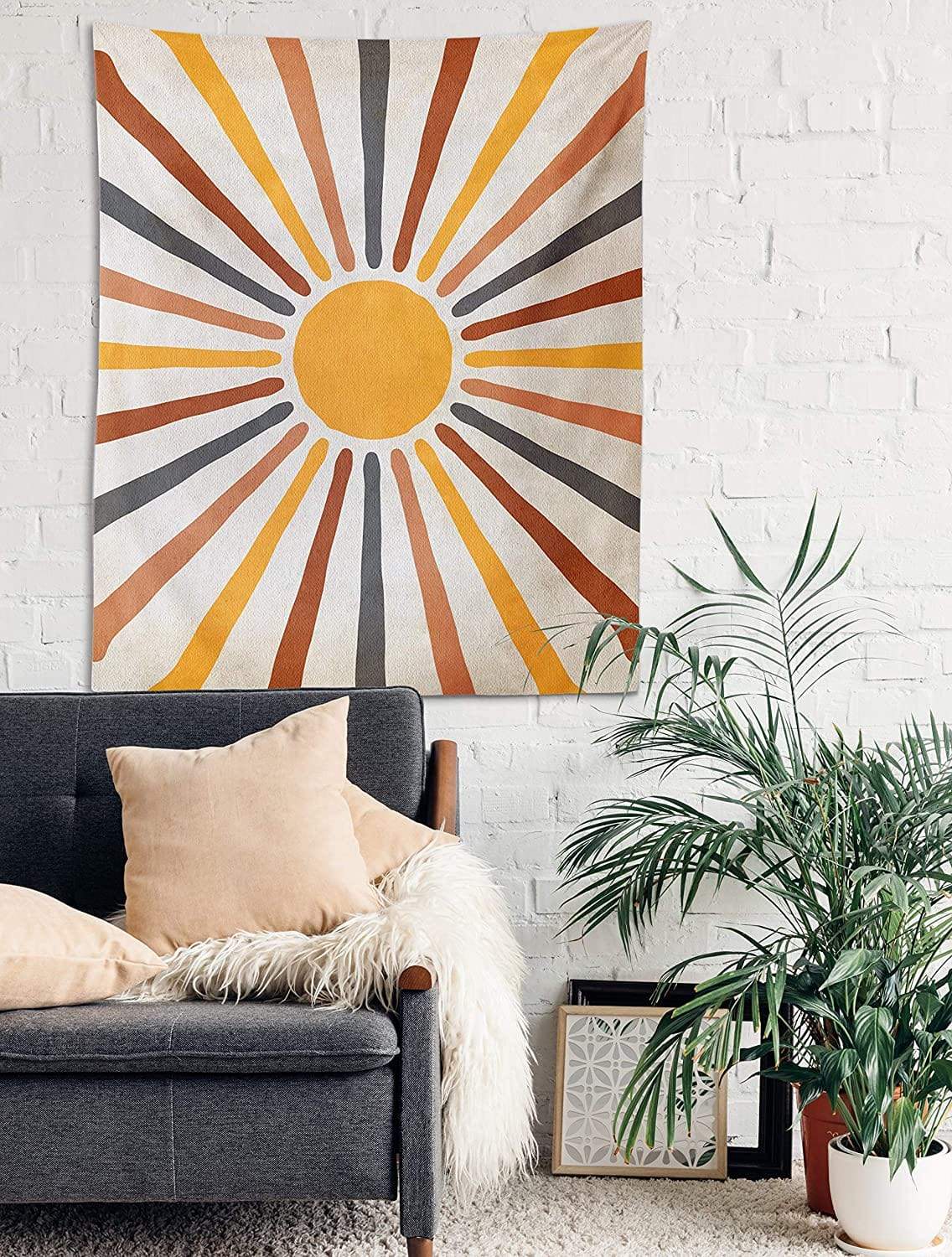 SunbeamWeave | Stylish Earthy Bohemian Wall Tapestry for Modern Decor 5