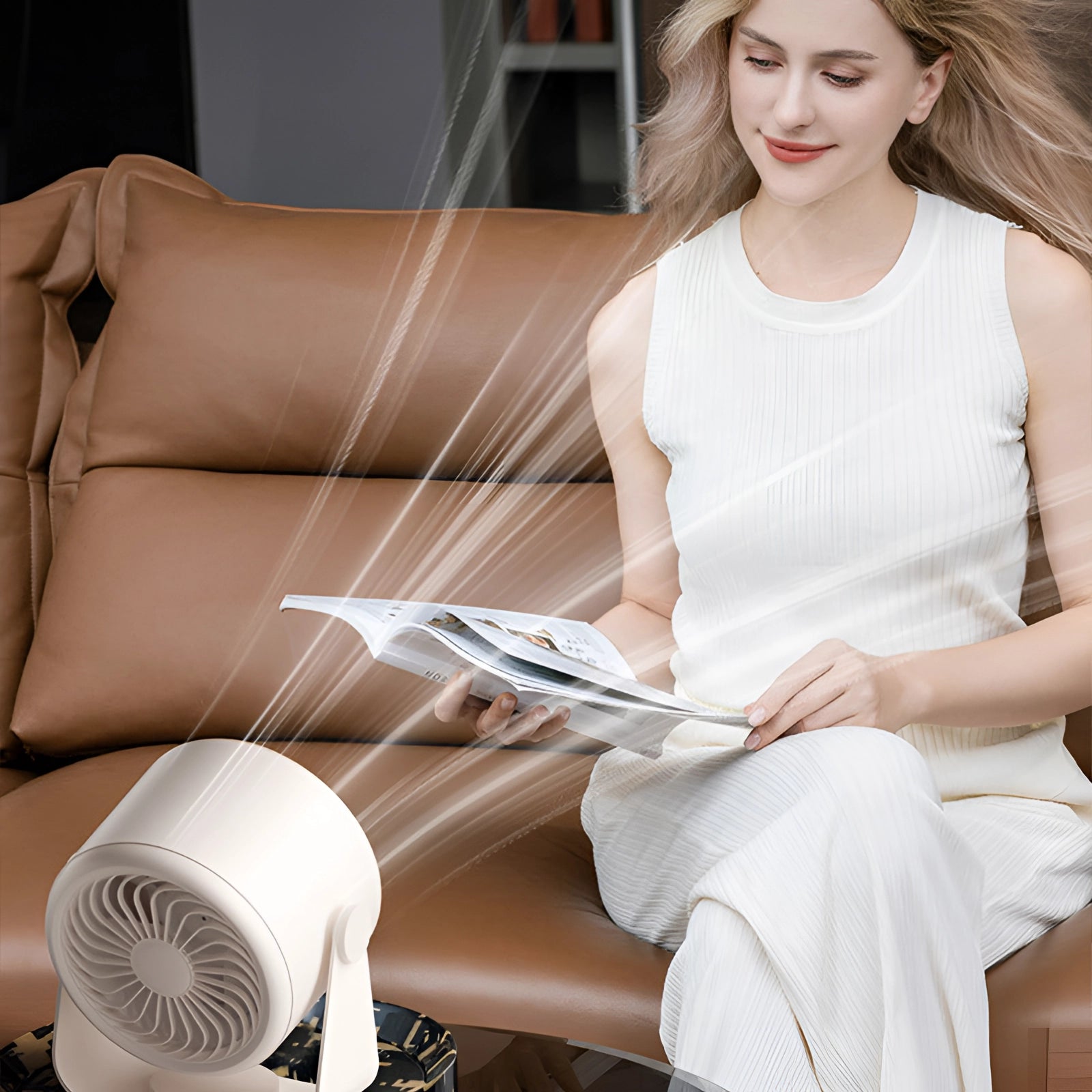 Bladeless Turbo Fan with LED Display – Compact, Quiet Cooling Solution for Bedrooms and Living Rooms-6