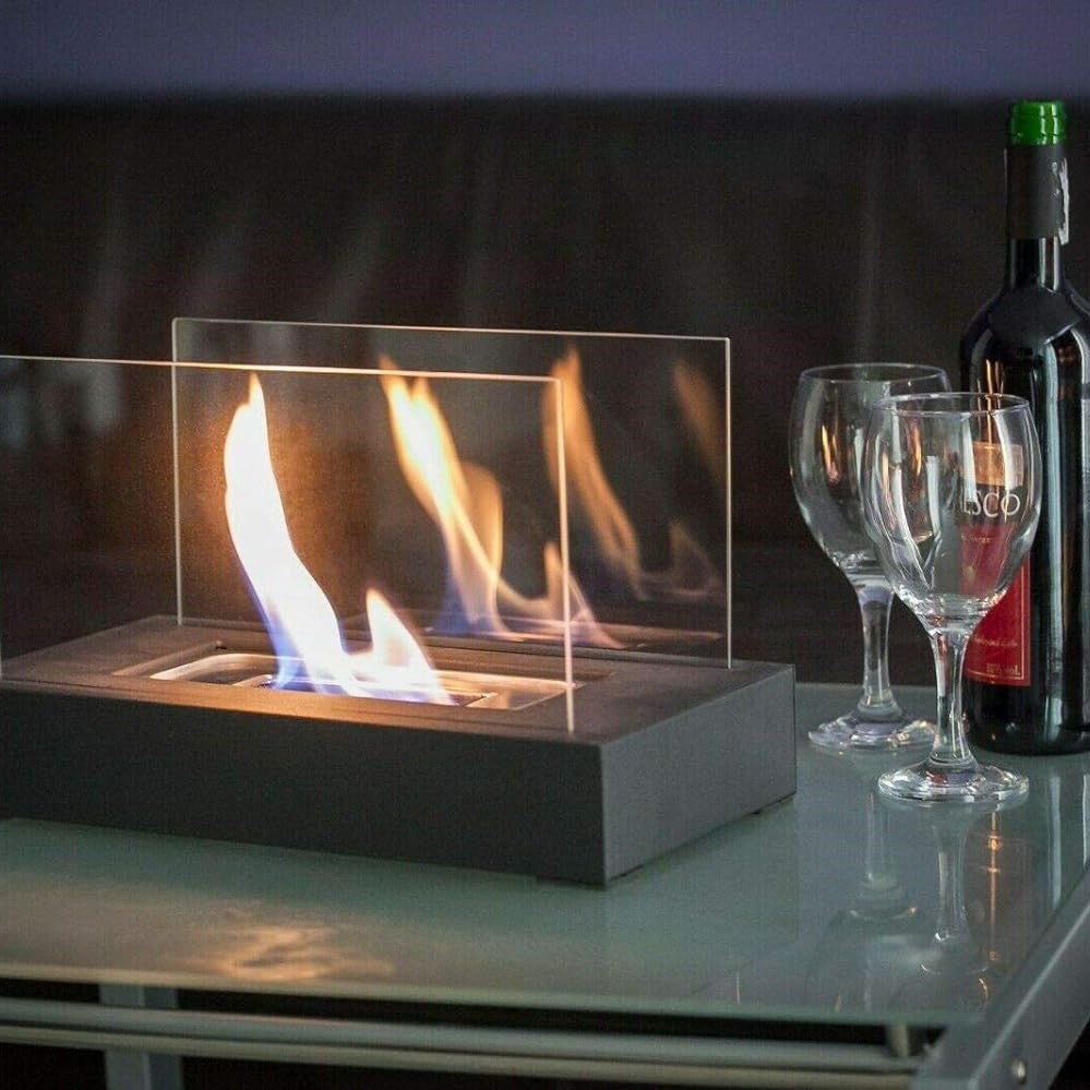 Tabletop Fireplace Glass Flame Burner 2