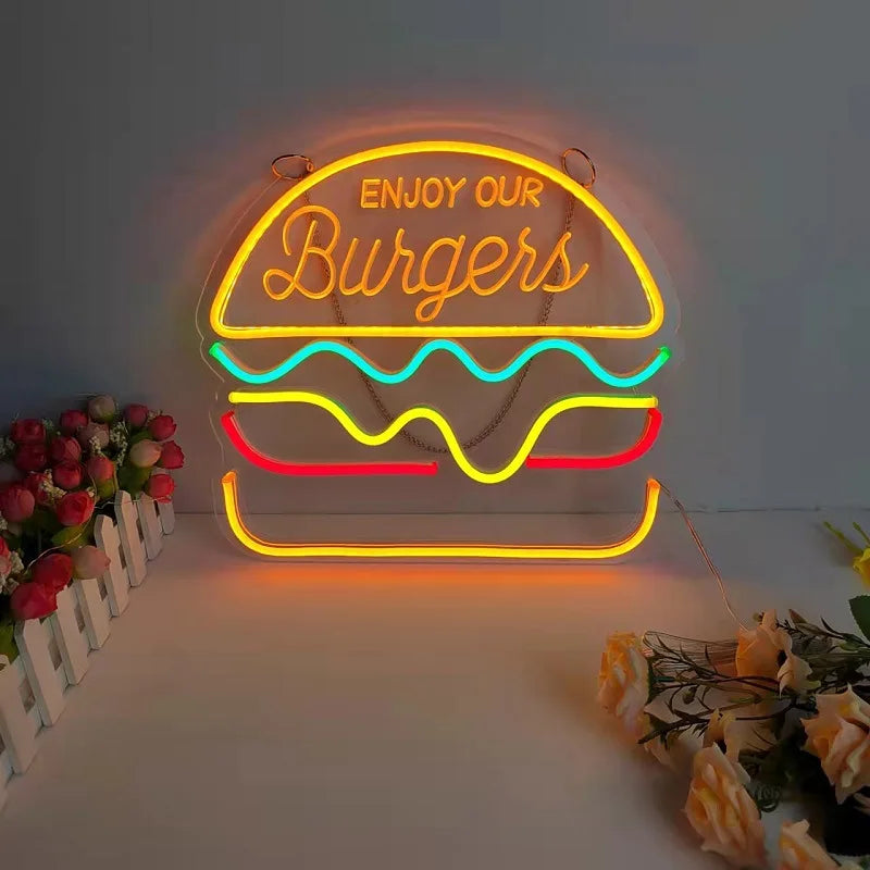 BiteGlow – Luce notturna al neon per fast food