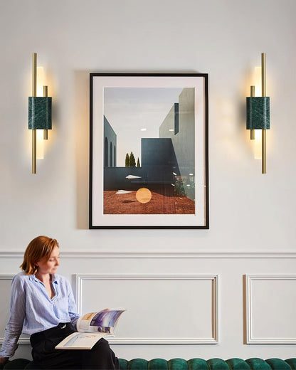 MarbleBeam - Lámpara de Pared de Mármol Atemporal