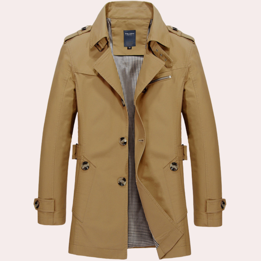 Thijs | Autumn trench coat for men with a classic cut 0