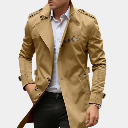 Thijs | Autumn trench coat for men with a classic cut 1