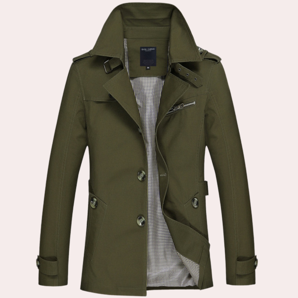 Thijs | Autumn trench coat for men with a classic cut 3