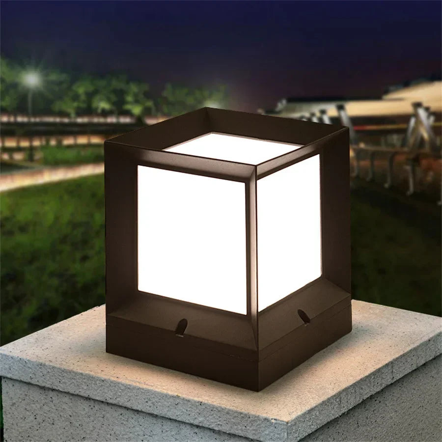 Elegant Outdoor Pillar Lamp for Entrance – Weather-Resistant LED Outside Lights for Garden and Pathway Illumination-1