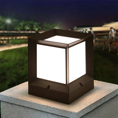 Elegant Outdoor Pillar Lamp for Entrance – Weather-Resistant LED Outside Lights for Garden and Pathway Illumination-1