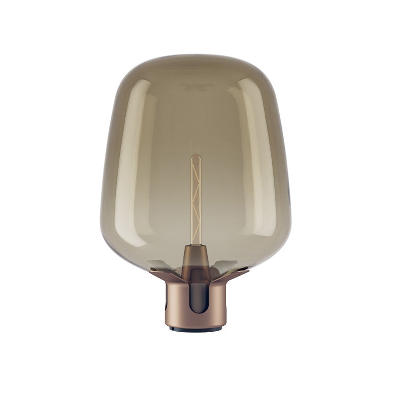 Lysende Glas - Elegant Bordlampe med Varm LED Glød