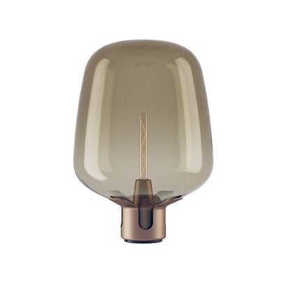 Lysende Glas - Elegant Bordlampe med Varm LED Glød