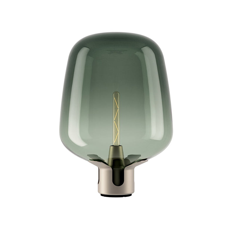 Lysende Glas - Elegant Bordlampe med Varm LED Glød