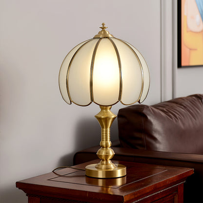 LumeWhite – Classic Brass and Glass Table Lamp
