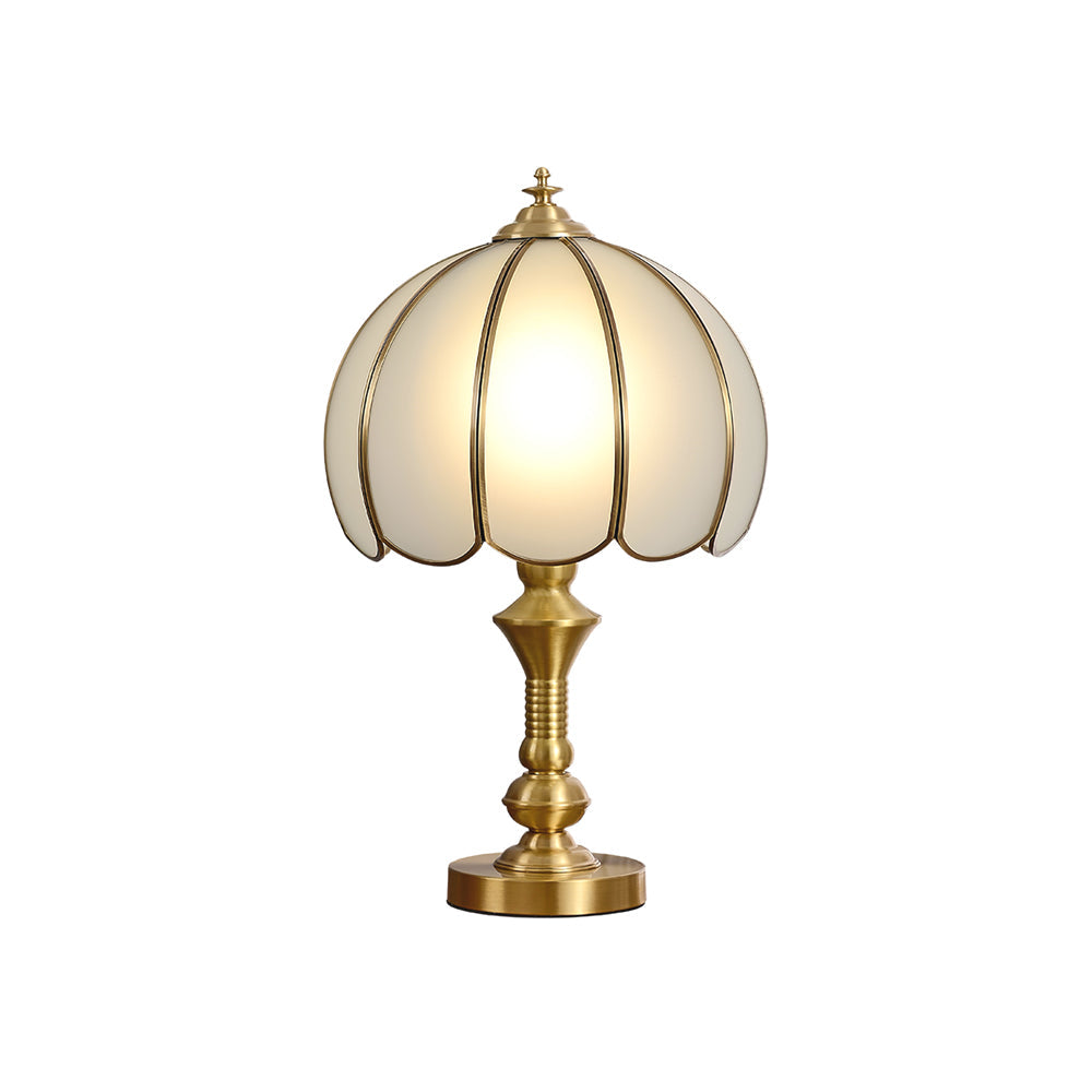 LumeWhite – Classic Brass and Glass Table Lamp