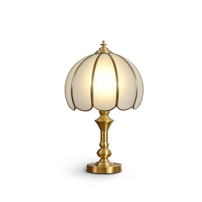 LumeWhite – Classic Brass and Glass Table Lamp