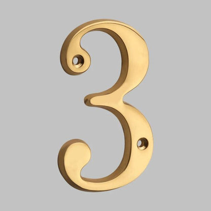 Traditional house numbers made of solid brass 10