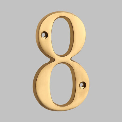 Traditional house numbers made of solid brass 3