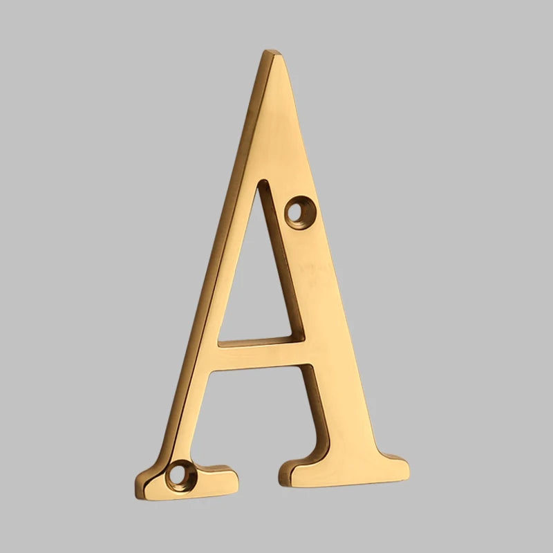 Traditional house numbers made of solid brass 5
