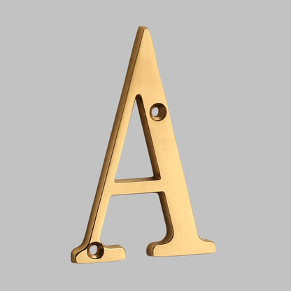 Traditional house numbers made of solid brass 5
