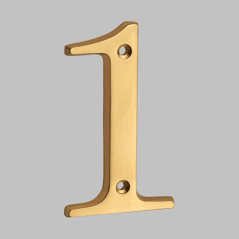 Traditional house numbers made of solid brass 9