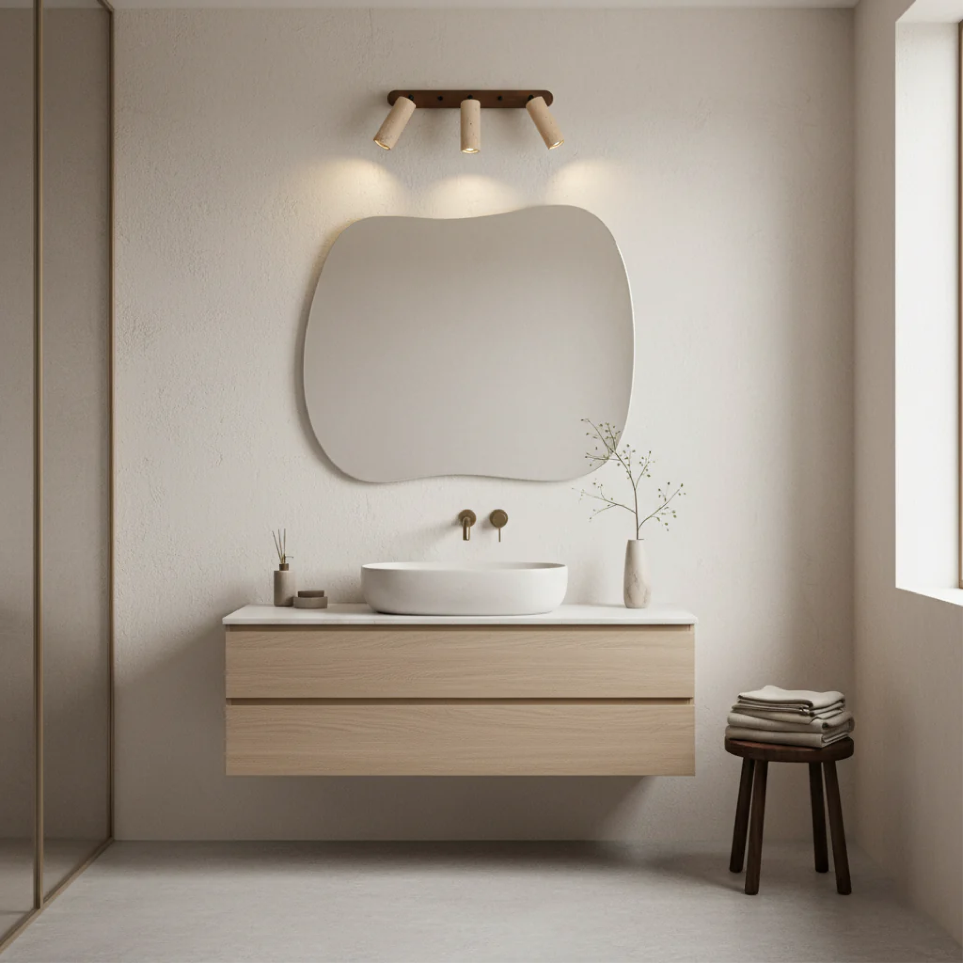 Travertine Swivel Wall Lamp 2