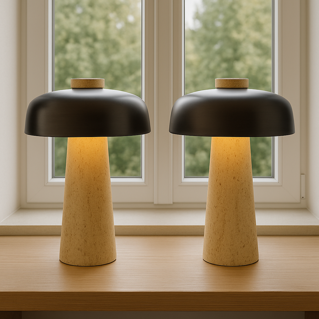 Travertine table lamp 3