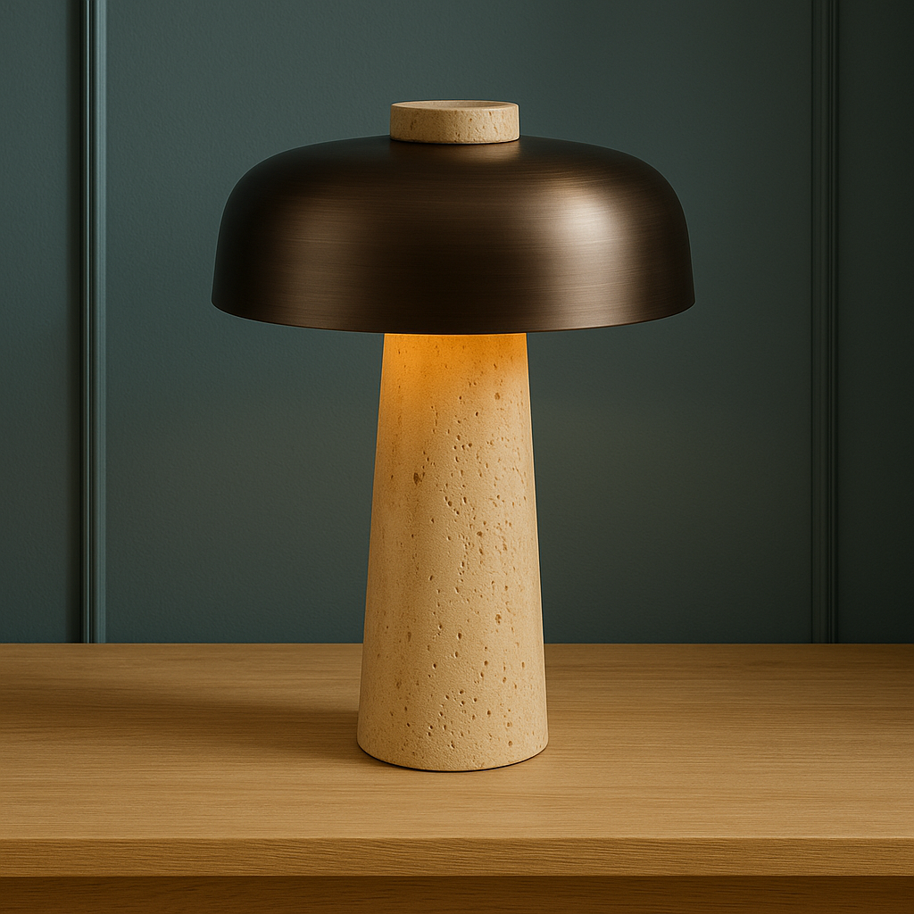 Travertine table lamp 4